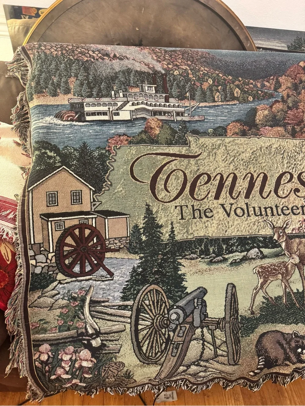Pure Country Weavers Tennessee Tapestry Throw Blanket Volunteer State Landscape